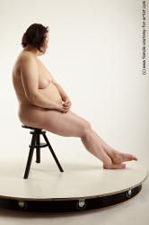 Nude Woman White Sitting poses - ALL Pregnant short brown Sitting poses - simple Pinup